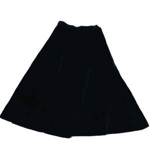 Vintage Eton Sportswear Black Velvet A-Line‎ Maxi Skirt 24” Waist XS/Small